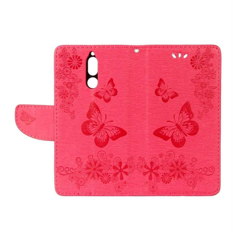 For Huawei  Mate 10 Lite Vintage Embossed Floral Butterfly Pattern Horizontal Flip Leather Case with Card Slot & Holder & Wallet & Lanyard (Red) - Huawei Cases by buy2fix | Online Shopping UK | buy2fix