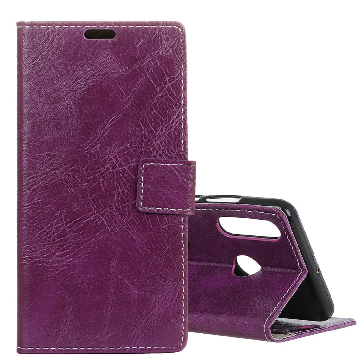 Retro Crazy Horse Texture Horizontal Flip Leather Case for Huawei P30 Lite, with Wallet & Holder & Card Slots & Photo Frame (Purple) - Huawei Cases by buy2fix | Online Shopping UK | buy2fix