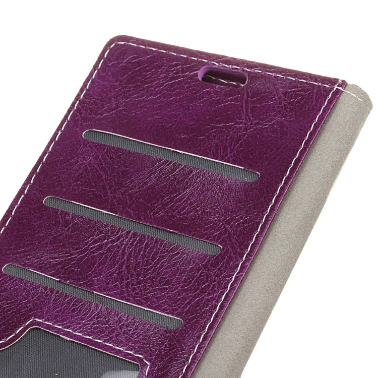 Retro Crazy Horse Texture Horizontal Flip Leather Case for Huawei P30 Lite, with Wallet & Holder & Card Slots & Photo Frame (Purple) - Huawei Cases by buy2fix | Online Shopping UK | buy2fix