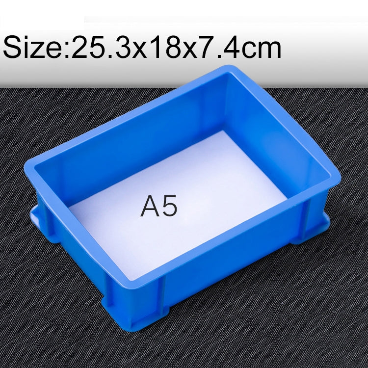 Thick Multi-function Material Box Brand New Flat Plastic Parts Box Tool Box, Size: 25.3cm x 18cm x 7.4cm(Blue) - Storage Bags & Boxes by buy2fix | Online Shopping UK | buy2fix