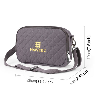 HAWEEL Messenger Shoulder Small Bag Digital Tablet Phone Warmer Storage Bag with Hand Warmer(Grey) - Single-shoulder Bags by HAWEEL | Online Shopping UK | buy2fix