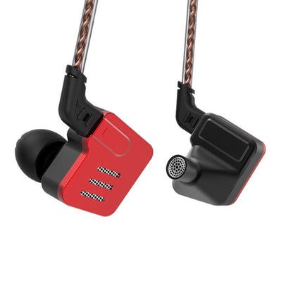 KZ BA10 Ten Unit Moving Iron Metal In-ear Universal Wired Control Earphone without Microphone (Red) - In Ear Wired Earphone by KZ | Online Shopping UK | buy2fix