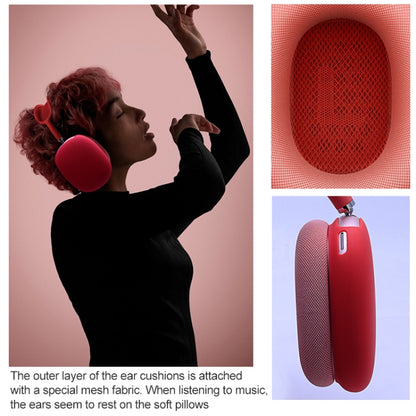 A Pair Full Coverage Anti-scratch Silicone Headphone Protective Case for AirPods Max(Red) - For AirPods Max by buy2fix | Online Shopping UK | buy2fix