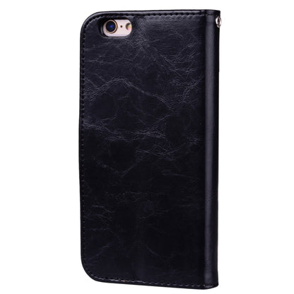 For iPhone 6 Plus & 6s Plus Business Style Oil Wax Texture Horizontal Flip Leather Case with Holder & Card Slots & Wallet (Black) - More iPhone Cases by buy2fix | Online Shopping UK | buy2fix