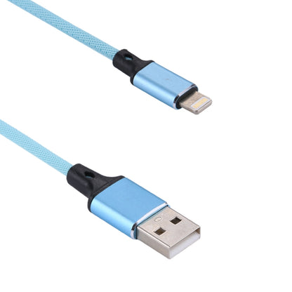 1m 2A USB to 8 Pin Nylon Weave Style Data Sync Charging Cable(Blue) - Normal Style Cable by buy2fix | Online Shopping UK | buy2fix