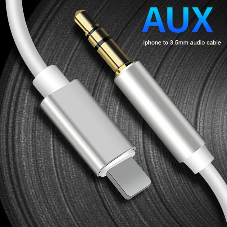 8 Pin to 3.5mm AUX Audio Adapter Cable, Length: 1m (Black) - Video & Audio Cable by buy2fix | Online Shopping UK | buy2fix