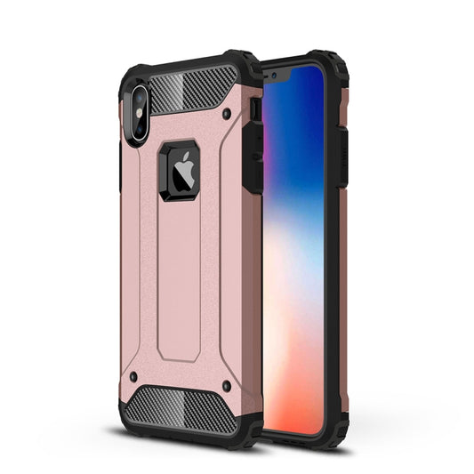 For iPhone XS Max TPU + PC Armor Combination Back Cover Case(Rose Gold) - More iPhone Cases by buy2fix | Online Shopping UK | buy2fix