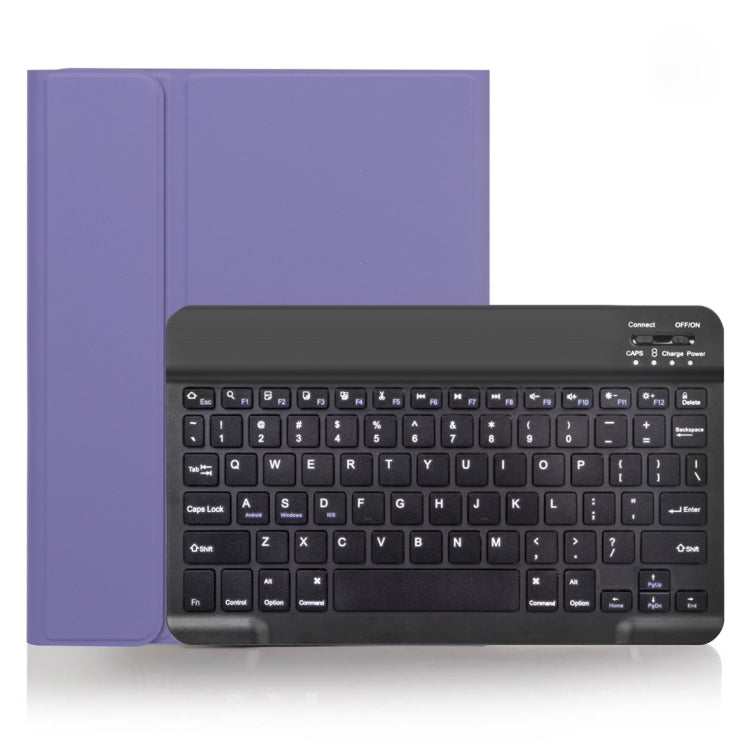 X-11B Skin Plain Texture Detachable Bluetooth Keyboard Tablet Case for iPad Pro 11 inch 2020 / 2018, with Pen Slot (Light Purple) - For iPad Pro by buy2fix | Online Shopping UK | buy2fix