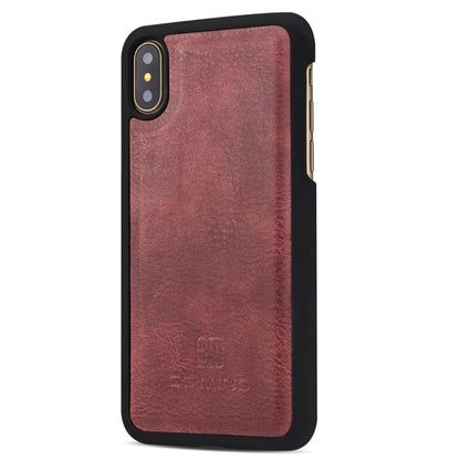 For iPhone X / XS DG.MING  Crazy Horse Texture Horizontal Flip Detachable Magnetic Protective Case with Holder & Card Slots & Wallet(Red) - More iPhone Cases by DG.MING | Online Shopping UK | buy2fix