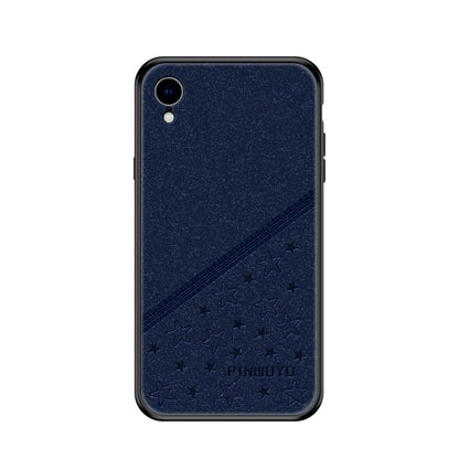 For iPhone XR PINWUYO Full Coverage Waterproof Shockproof PC+TPU+PU Case (Blue) - More iPhone Cases by PINWUYO | Online Shopping UK | buy2fix