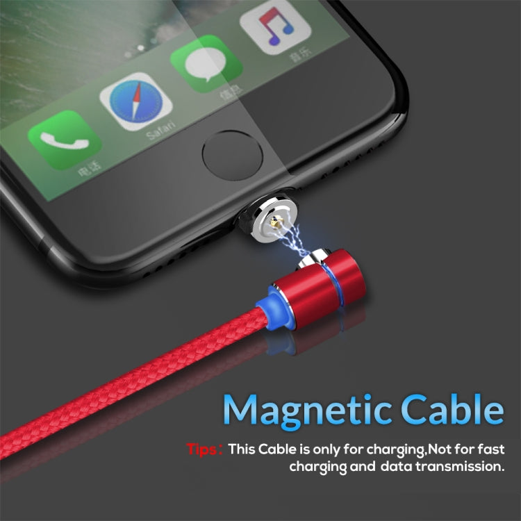 TOPK AM30 1m 2.4A Max USB to 8 Pin 90 Degree Elbow Magnetic Charging Cable with LED Indicator(Red) - Charging Cable & Head by TOPK | Online Shopping UK | buy2fix