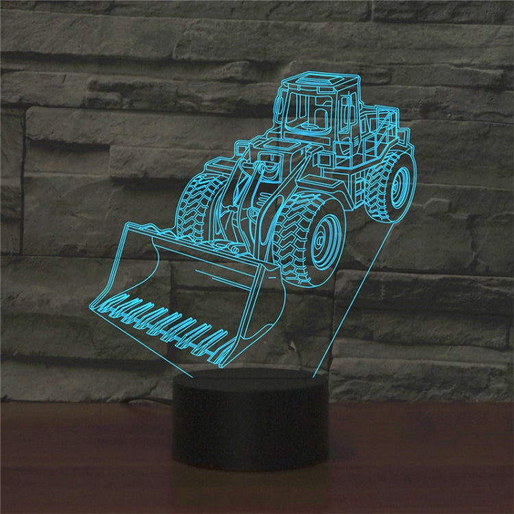Excavator Shape 3D Colorful LED Vision Light Table Lamp, Crack Remote Control Version - Novelty Lighting by buy2fix | Online Shopping UK | buy2fix