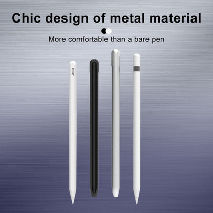 Metal Matte Non-slip Stylus Pen Protective Case for Apple Pencil 2 (Black) - Pencil Accessories by buy2fix | Online Shopping UK | buy2fix