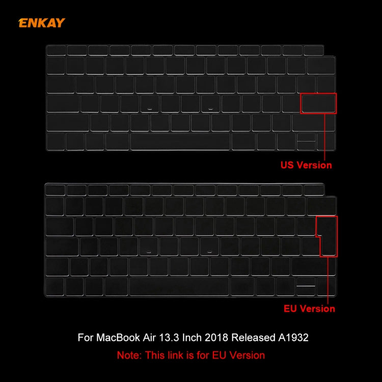 ENKAY TPU Keyboard Protector Cover for MacBook Air 13.3 inch A1932 (2018), EU Version - Keyboard Protector by ENKAY | Online Shopping UK | buy2fix