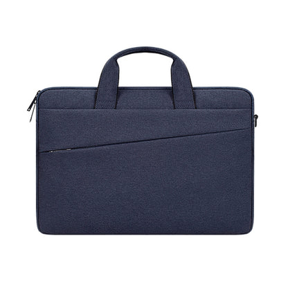 ST03S 15.4 inch Double Side Pockets Wearable Oxford Cloth Soft Handle Portable Laptop Tablet Bag(Navy Blue) - 15 inch by buy2fix | Online Shopping UK | buy2fix