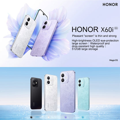 Honor X60i,  12GB+256GB, Screen Fingerprint, 6.7 inch MagicOS 8.0 Dimensity 6080 Octa Core, Network: 5G, OTG, Not Support Google Play (Purple) - Honor by Huawei | Online Shopping UK | buy2fix