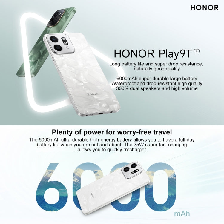 Honor Play9T 5G,  8GB+128GB, 6.77 inch MagicOS 8.0 Qualcomm Snapdragon 4 Octa Core up to 2.2GHz, Network: 5G, OTG, Not Support Google Play (Black) - Honor by Huawei | Online Shopping UK | buy2fix