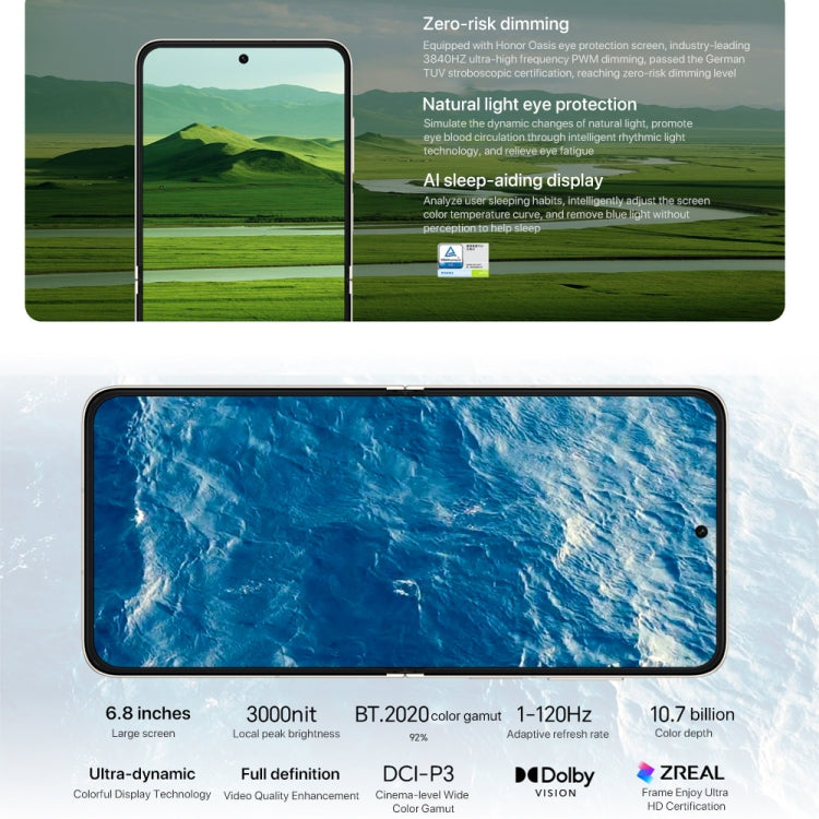 Honor Magic V Flip, 12GB+256GB, 6.8 inch + 4.0 inch Screen MagicOS 8.0 Snapdragon 8+ Gen 1 Octa Core, Network: 5G, NFC, OTG (White) - Honor by Huawei | Online Shopping UK | buy2fix