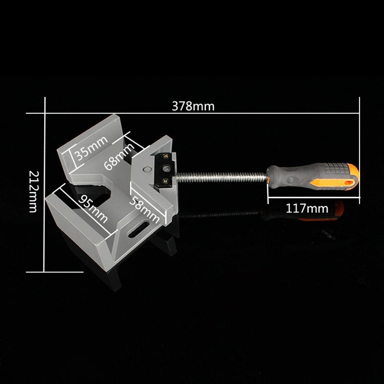 Aluminum Single Handle 90 Degree Right Angle Clamp Angle Clamp Woodworking Frame Clip Right Angle Folder Tool - Clamps by buy2fix | Online Shopping UK | buy2fix