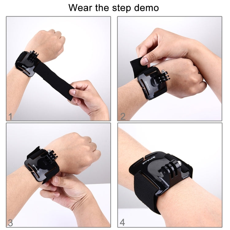 PULUZ Adjustable Wrist Strap Mount for GoPro, Insta360, DJI and Other Action Cameras, Strap Length: 28.5cm - Wrist Strap by PULUZ | Online Shopping UK | buy2fix