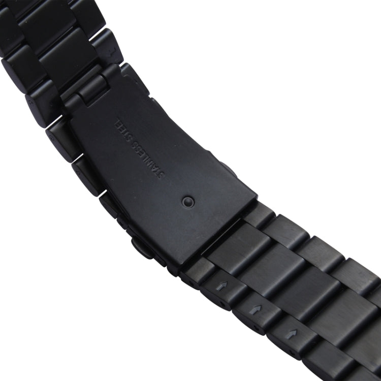 For Apple Watch 42mm Classic Buckle Steel Watch Band, Only Used in Conjunction with Connectors ( S-AW-3293 )(Black) - Watch Bands by buy2fix | Online Shopping UK | buy2fix