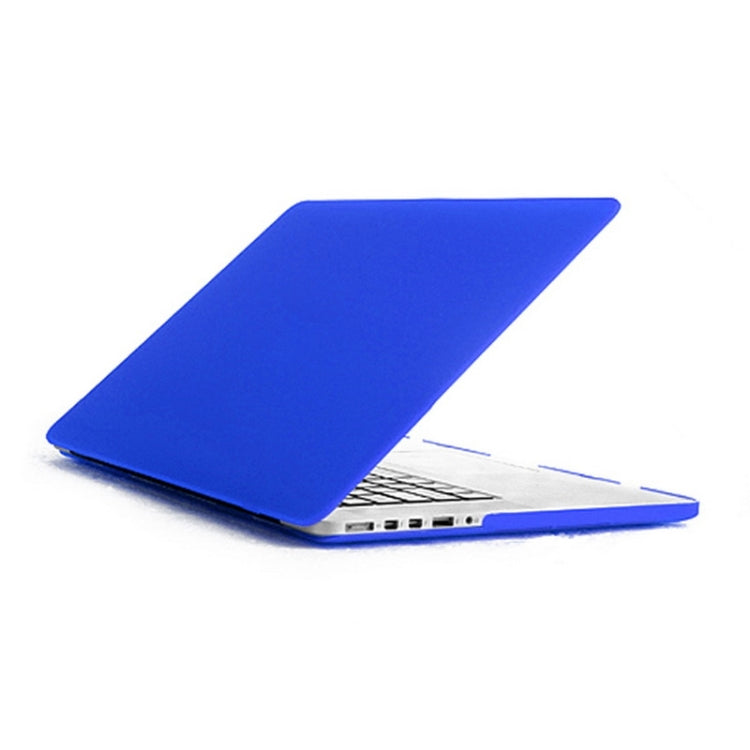 ENKAY for MacBook Pro Retina 13.3 inch (US Version) / A1425 / A1502 4 in 1 Frosted Hard Shell Plastic Protective Case with Screen Protector & Keyboard Guard & Anti-dust Plugs(Dark Blue) - MacBook Pro Cases by ENKAY | Online Shopping UK | buy2fix