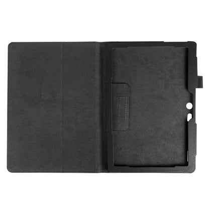 Litchi Texture Horizontal Flip Solid Color Leather Case with Holder for Lenovo TAB 2 A10-30 X30F & TAB 2 A10-70F, 10.1 inch(Black) - Lenovo by buy2fix | Online Shopping UK | buy2fix