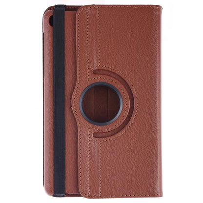 Litchi Texture Horizontal Flip 360 Degrees Rotation Leather Case for Galaxy Tab A 8 (2019) / P200 / P205, with Holder (Brown) - Tab A 8.0 & S Pen (2019) P200/P205 by buy2fix | Online Shopping UK | buy2fix