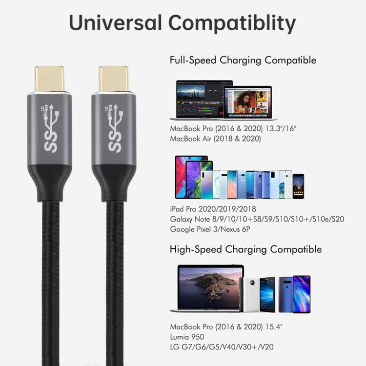 USB-C / Type-C Male to USB-C / Type-C Male Transmission Data Charging Cable, Cable Length: 1m - USB-C & Type-C Cable by buy2fix | Online Shopping UK | buy2fix