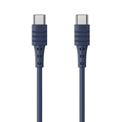 REMAX RC-068 PD 65W Type-C / USB-C to Type-C / USB-C High Elastic TPE Fast Charging Data Cable, Length: 1m (Blue) - USB-C & Type-C Cable by REMAX | Online Shopping UK | buy2fix