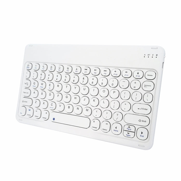 X3 10 inch Universal Tablet Round Keycap Wireless Bluetooth Keyboard (White) - Universal Keyboard by buy2fix | Online Shopping UK | buy2fix
