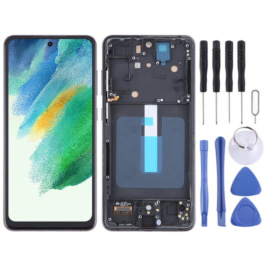 For Samsung Galaxy S21 FE 5G SM-G990B TFT Material LCD Screen Digitizer Full Assembly with Frame, Not Supporting Fingerprint Identification (Black) - LCD Screen by buy2fix | Online Shopping UK | buy2fix