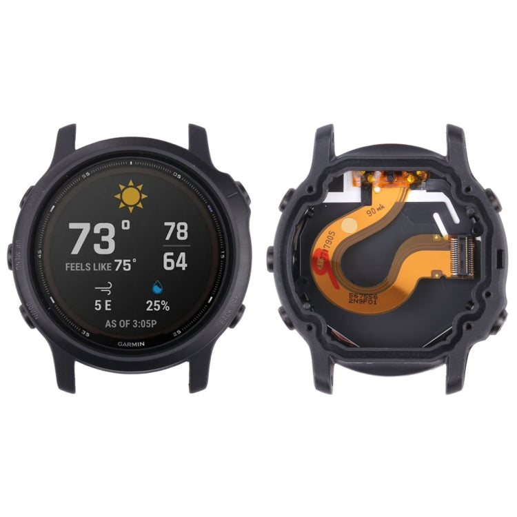 For Garmin Fenix 6S Pro LCD Screen Digitizer Full Assembly With Frame (Black) - For Garmin by buy2fix | Online Shopping UK | buy2fix