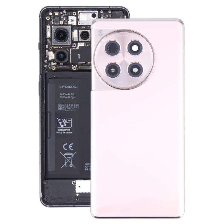 For OnePlus Ace 3 PJE110 Original Glass Battery Back Cover with Camera Lens(Rose Gold) - Back Cover by buy2fix | Online Shopping UK | buy2fix