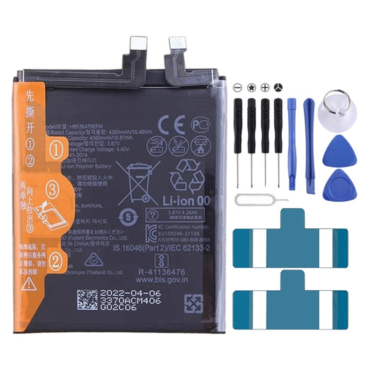 Battery Replacement For Huawei P50 Pro JAD-AL00 JAD-AL60 4360mAh HB536479EFW - For Huawei by buy2fix | Online Shopping UK | buy2fix