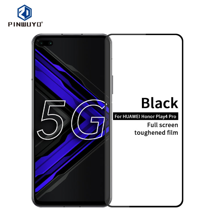 For Huawei Honor Play4 Pro  PINWUYO 9H 2.5D Full Screen Tempered Glass Film(Black) - Honor Tempered Glass by PINWUYO | Online Shopping UK | buy2fix