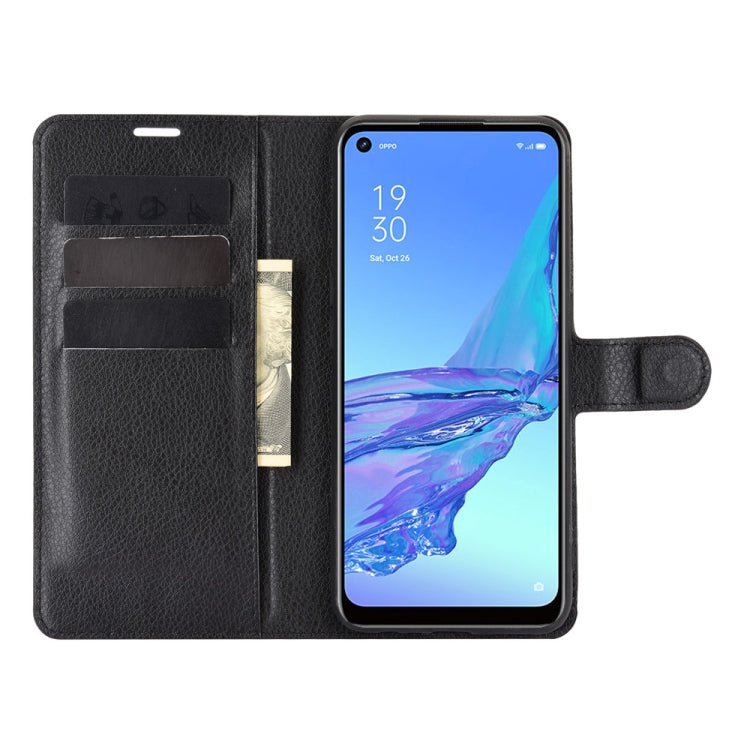 For OPPO A53 2020/OPPO A32 2020 Litchi Texture Horizontal Flip Protective Case with Holder & Card Slots & Wallet(Black) - OPPO Cases by buy2fix | Online Shopping UK | buy2fix