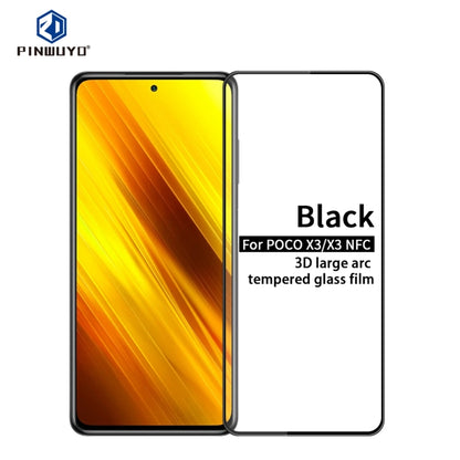 For Xiaomi POCO X3 / X3 NFC PINWUYO 9H 3D Curved Full Screen Explosion-proof Tempered Glass Film(Black) -  by PINWUYO | Online Shopping UK | buy2fix