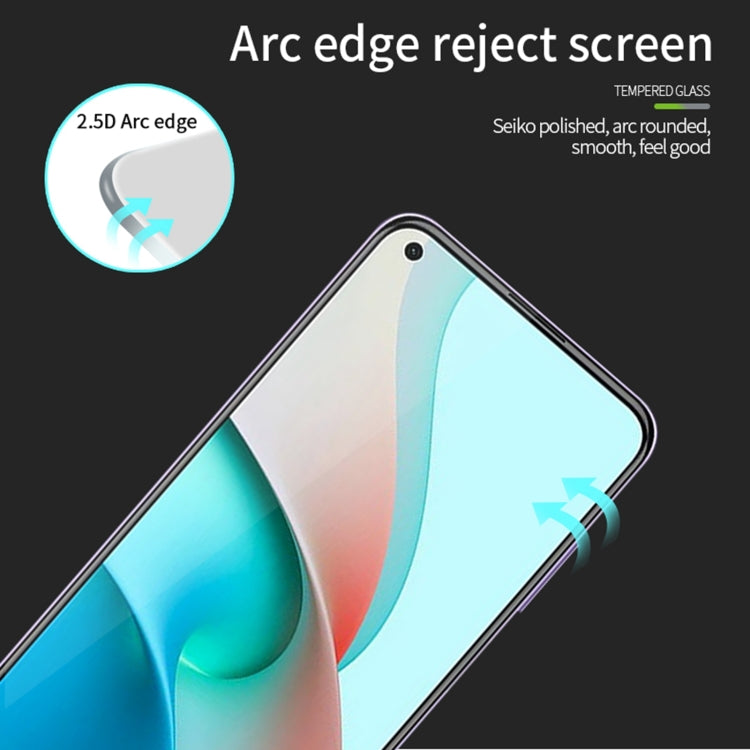 For Xiaomi Redmi Note9 5G MOFI 9H 2.5D Full Screen Tempered Glass Film(Black) -  by MOFI | Online Shopping UK | buy2fix