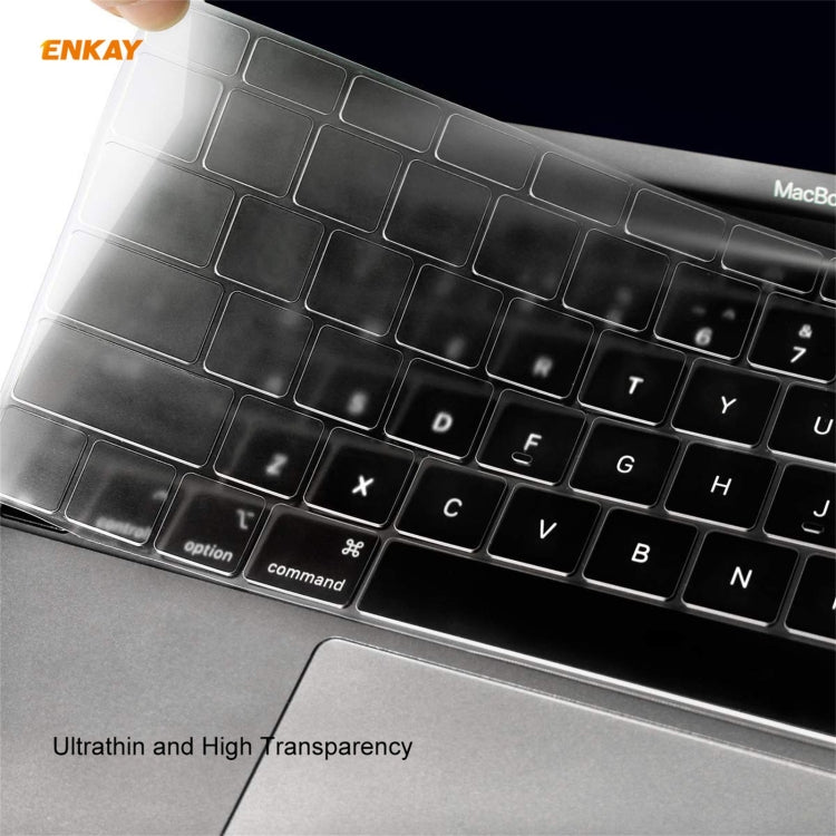 ENKAY 3 in 1 Matte Laptop Protective Case + EU Version TPU Keyboard Film + Anti-dust Plugs Set for MacBook Pro 13.3 inch A1706 / A1989 / A2159 (with Touch Bar)(Light Blue) - MacBook Pro Cases by ENKAY | Online Shopping UK | buy2fix