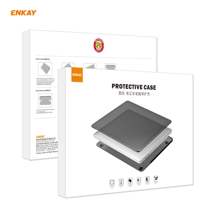 For MacBook Air 13.3 inch A2179 & A2337 2020 ENKAY 3 in 1 Crystal Laptop Protective Case + EU Version TPU Keyboard Film + Anti-dust Plugs Set(Orange) - MacBook Air Cases by ENKAY | Online Shopping UK | buy2fix