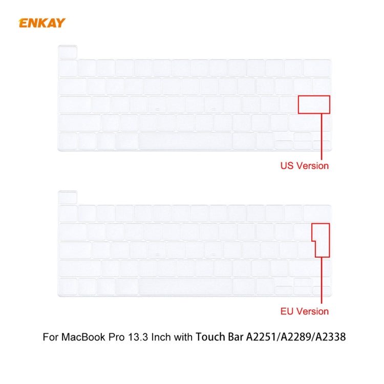 ENKAY 3 in 1 Matte Laptop Protective Case + US Version TPU Keyboard Film + Anti-dust Plugs Set for MacBook Pro 13.3 inch A2251 & A2289 & A2338 (with Touch Bar)(Orange) - MacBook Pro Cases by ENKAY | Online Shopping UK | buy2fix