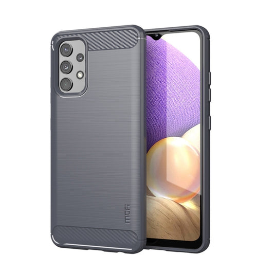 For Samsung Galaxy A32 4G(EU Version) MOFI Gentleness Series Brushed Texture Carbon Fiber Soft TPU Case(Grey) - Galaxy Phone Cases by MOFI | Online Shopping UK | buy2fix