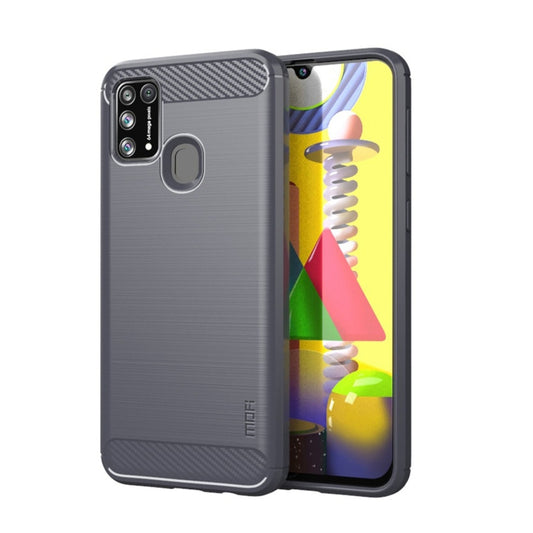 For Samsung Galaxy M31/ F41/ M21s/ M31 Prime MOFI Gentleness Series Brushed Texture Carbon Fiber Soft TPU Case(Grey) - Galaxy Phone Cases by MOFI | Online Shopping UK | buy2fix