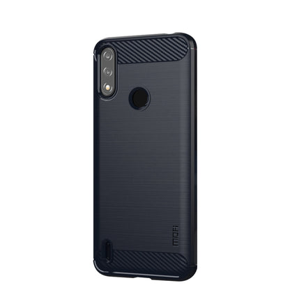 For Motorola Moto E7 Power MOFI Gentleness Series Brushed Texture Carbon Fiber Soft TPU Case(Blue) - Motorola Cases by MOFI | Online Shopping UK | buy2fix