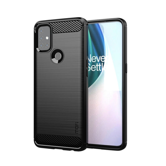 For OnePlus Nord N10 5G MOFI Gentleness Series Brushed Texture Carbon Fiber Soft TPU Case(Black) - OnePlus Cases by MOFI | Online Shopping UK | buy2fix