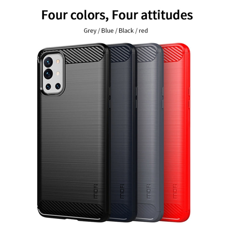 For OnePlus 9R MOFI Gentleness Series Brushed Texture Carbon Fiber Soft TPU Case(Gray) - OnePlus Cases by MOFI | Online Shopping UK | buy2fix