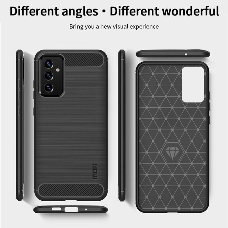 For Samsung Galaxy A82 / Quantum2 MOFI Gentleness Series Brushed Texture Carbon Fiber Soft TPU Case(Black) - Galaxy Phone Cases by MOFI | Online Shopping UK | buy2fix