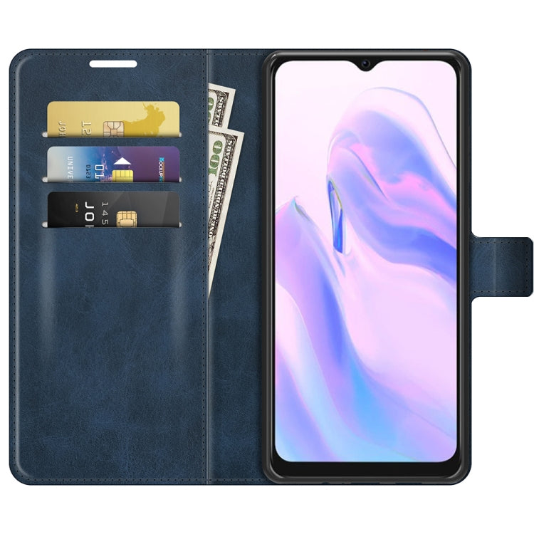 For Blackview A70 Retro Calf Pattern Buckle Horizontal Flip Leather Case with Holder & Card Slots & Wallet(Blue) - More Brand by buy2fix | Online Shopping UK | buy2fix