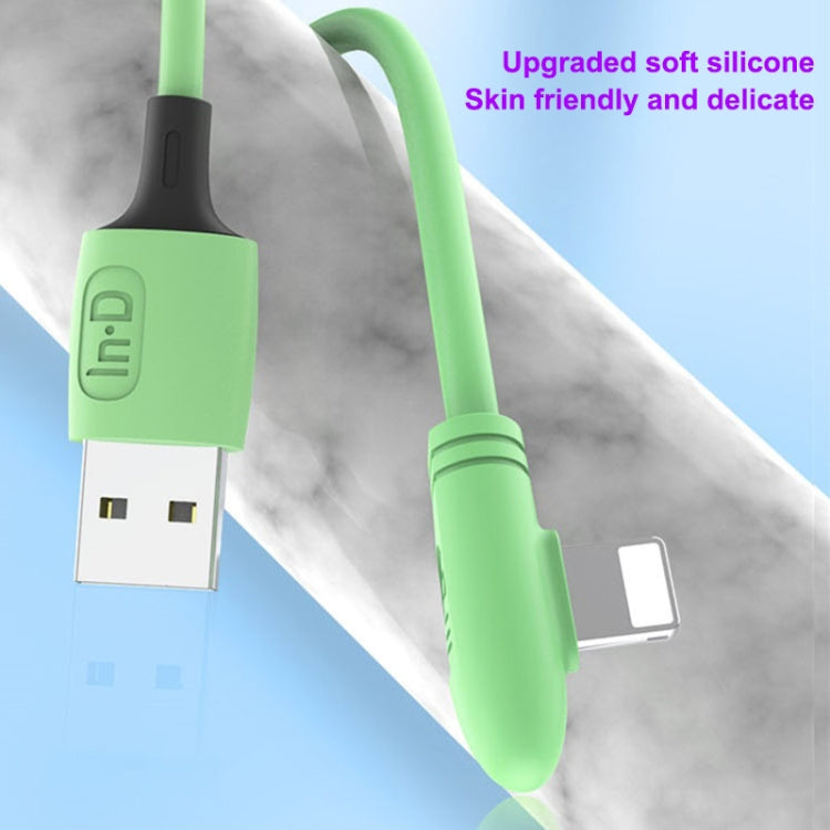 ENKAY Hat-Prince ENK-CB211 2.4A USB to 8 Pin 90 Degree Elbow Silicone Data Sync Fast Charging Cable, Cable Length: 1.8m(Purple) - Normal Style Cable by ENKAY | Online Shopping UK | buy2fix